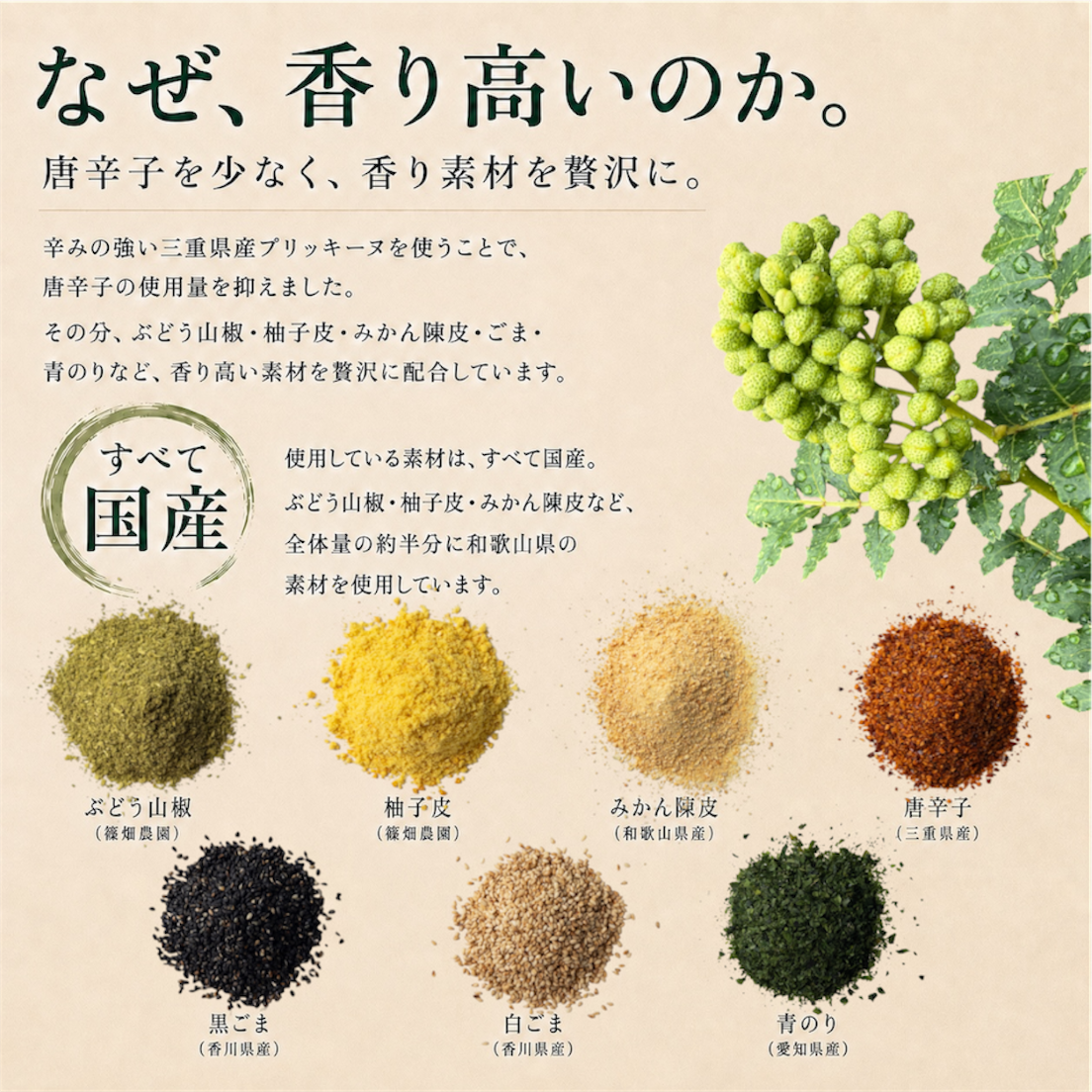 薫るぶどう山椒七味12g